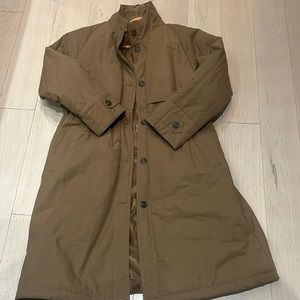 Made in Korea - Trench style coat with fur lining - size L
